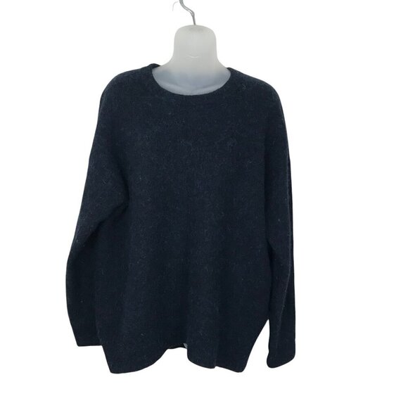 Aritzia The Group Babaton Navy Blue Crew Neck Sweater Size L - Picture 1 of 7